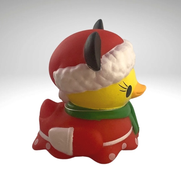 Disney Duckz Minnie Mouse Miniature Christmas Rubber Duck Bath Toy 2pc Lot New - Picture 4 of 8